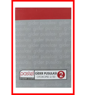 Gider Pusulası 14x20 cm boyutunda 2/50 Otokopili 1 Asıl 1 Suret 2 Nüsha 36 Adet