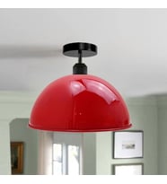 RİOLİGHT VİNTAGE1,MODERN1,RUSTİK1 KIRMIZI 1XE27 TEKLİ METAL PLOFONYER AVİZE ÇAP:30CM 