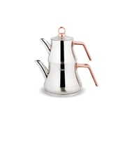 FMS 4059BKR Yıldız Orta Boy Çelik Çaydanlık Bakır Kulp