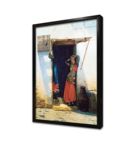 Kadın Çerçeveli Cam Tablo