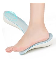2.5 cm Kadın Gizli Topuk Yükseltici Boy Uzatıcı Ortopedik Tabanlık Köpük Ayakkabı Tabanlığı (Beyaz - Mavi - Gri)