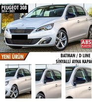 Drs Tuning Peugeot 308 Uyumlu (2014-2021) Batman Yarasa Ayna Kapağı (Piano Black)