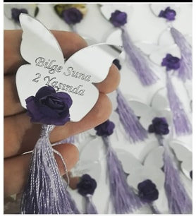 Kişiye Özel Pleksi Bebek Magnet Hatıra (Altın)