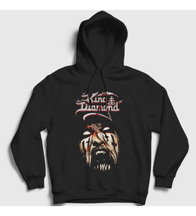 Presmono Unisex Siyah Puppet Master Face King Diamond Kapüşonlu Sweatshirt 487118tt