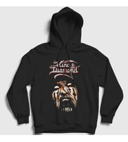 Presmono Unisex Siyah Puppet Master Face King Diamond Kapüşonlu Sweatshirt 487118tt