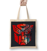 Transformers Galaxy Silhouette Logo Bez Çanta Uzun Saplı