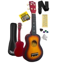 Midex UKX-901SB Sunburs Soprano Ukulele (Askı Çanta Metod Pena)