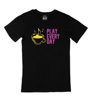 Pembe Play Every Day Siyah Tişört