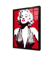 Marilyn Monroe Çerçeveli Cam Tablo