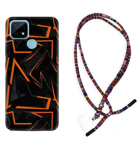 Realme C11 C21 C21Y C25Y C11 2021 Kılıf Boyun Asklı Rasta Silikon Zigzaglar 1651
