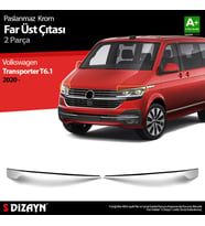 VW Transporter T6.1 Krom Far Üst Çıtası 2 Prç. 2020 Üzeri