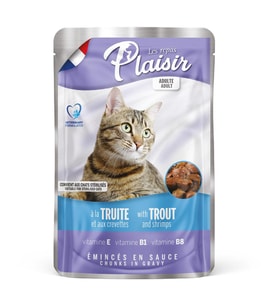Plaisir 100Gr Pouch Trout and Shrimps Alabalık Karides Etli 1Adet Kedi Maması