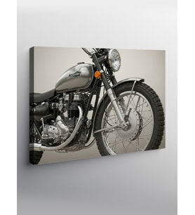 Kanvas Tablo Klasik Motosiklet Çizimi