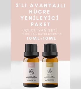 Yaşlanma Karşıtı 2'li Avantajlı Bakım Paket, Itır Ve Günlük Uçucu Yağı, Saf Aromaterapi Yağları 20 Ml