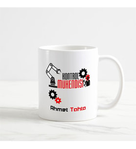 Kontrol Mühendisi Kupa Bardak (1. Tasarım) (Beyaz)