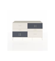 Hyperion Konsol 2 Raflı 4 Çekmeceli 4 Kapaklı 176x44x99 Aytaşı-Antrasit/Aytaşı
