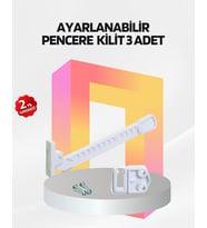 Cam Pencere Güvenlik Kilidi Açılma Sınırlayıcı Aparat 3 Adet