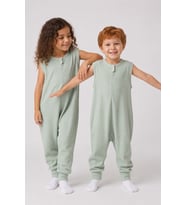 1 Tog Yazlık Çocuk Uyku Tulumu 1-8 Yaş Unisex Kısa Kollu %100 Pamuk Waffle 2702