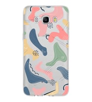 Samsung Galaxy J5 2016 Kapak Abstract Tasarımlı Şeffaf Silikon Kılıf