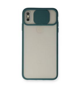 Iphone X Kılıf Palm Buzlu Kamera Sürgülü Silikon - Yeşil