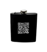 QR Kodlu Gizli Mesajlı Siyah Renkli Paslanmaz Çelik Matara / 6 OZ