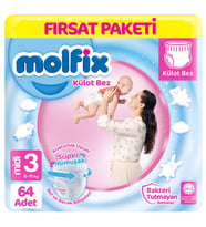 Molfix Külot Bebek Bezi 3 Beden Fırsat Paketi 64 Adet