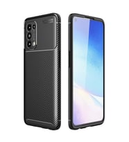 Oppo Reno 5 Kılıf Auto Focus Karbon Kapak - Siyah