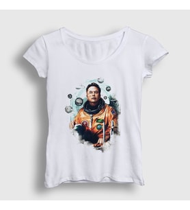 Presmono Kadın Beyaz Astronaut Science Elon Musk T-Shirt 330203tt
