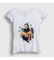 Presmono Kadın Beyaz Astronaut Science Elon Musk T-Shirt 330203tt
