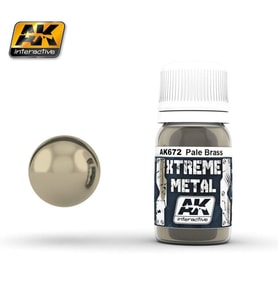 AK 672 30 ml. Soluk Pirinç Rengi, Xtreme Metal Serisi Model Boyası
