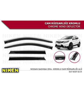 QASHQAİ 2014 2015 2016 2017 2018 2019 2020  KROMLU CAM RÜZGARLIĞI NİKEN