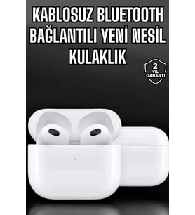 Bluetooth Kulaklık 3.Nesil Kablosuz Uzun Pil Ömrü Dokunmatik Kontrol