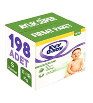 Evy Baby Bebek Bezi Beden:5 (11-18KG) Junior 198 Adet Aylık Süper Fırsat Pk