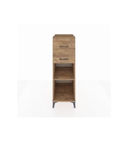 Kronos Dolap Tek Raflı 2 Çekmeceli 44x59x134 Çam-Çam