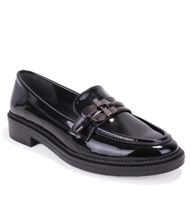 Dagoster DZA07-863705 Siyah Rugan Günlük Loafer  Kadın Ayakkabı