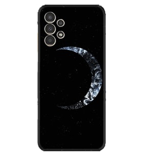 Samsung Galaxy M14 Kılıf Silikon Desen Özel Seri Yalnız Ay 1744