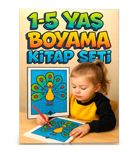 1-5 Yaş Boyama Kitap Seti (3 Kitap – 100 Boyama)