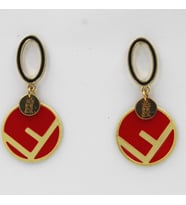 Küpe Kadın Gold Vip Vintage Tasarım Küpe (Kırmızı)