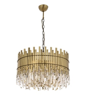 AVONNI AV-60162-E60 Eskitme Kaplama Klasik Avize E27 Metal Kristal 60cm
