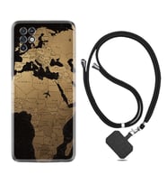 INFINIX Note 11 Pro Note 10 Hot 9 Play Kılıf Boyun Askılı Silikon Map Planet 1656
