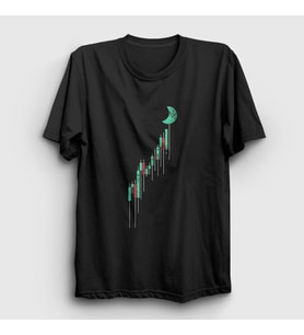 Presmono Unisex Siyah To The Moon Bitcoin T-Shirt 264451tt
