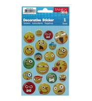 TANEX KIDS TNX-25015 DEKOTARİF ETİKETLER - KABARTMALI EMOJİ SERİSİ- 1 ADET