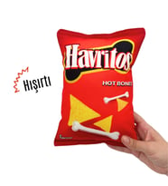 Havritos Peluş Cips Hışırtı Sesli Köpek Oyuncağı Cips Şeklinde Ses Çıkaran Köpek Oyun Arkadaşı