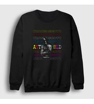 Presmono Unisex Siyah Cool Astroworld Travis Scott Sweatshirt 42417tt