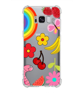PrintiFy Samsung Galaxy S8 Uyumlu Water Color 5 Baskılı Şeffaf Köşe Korumalı Antişok Kılıf