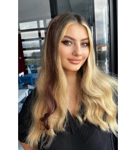 Caş Dekorasyon Yan Çıt Çıt Postiş / Kahverengi Dalgalı / 50cm-(2 Adet)