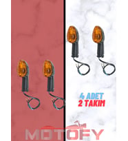 YAMAHA YBR 125 ESD ÖN ARKA SİNYAL TAKIMI KISA MODEL OEM (2 TAKIM - 4 ADET AMPÜLLER DAHİL)