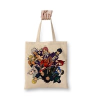 Fairy Tail Anime Erza Scarlet Happy Lisanna Straus Bez Çanta Alışveriş Çantası Plaj Çantası (Beyaz)