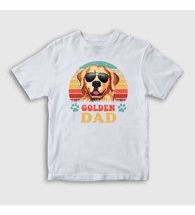 Presmono Unisex Çocuk Beyaz Golden Retriever Dad Dog Hediye Köpek T-Shirt 537802tt