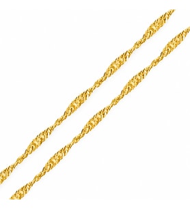 Gümüş Gold 55 Cm Singapur Zincir